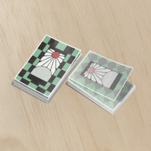 Demon Slayer Tanjiro Hanafuda Earring Sticker